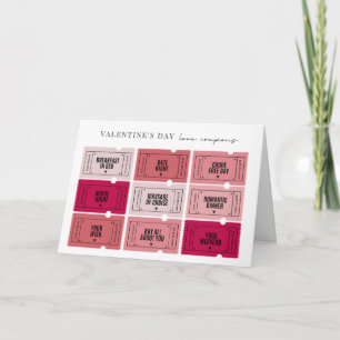 Invitación El día de San Valentín Love Coupons Imprimir o d