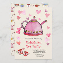 El día de San Valentín retro Galentines Tea Fiesta