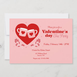 Invitación El día de San Valentín Tea Fiesta