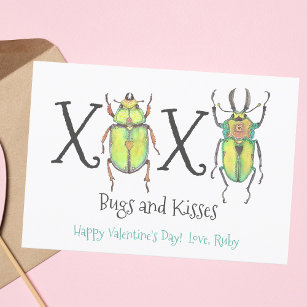 Invitación El día de San Valentín XOXO de errores y besos