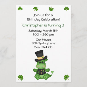 Invitación El Día del Aniversario de San Patricio invita a lo