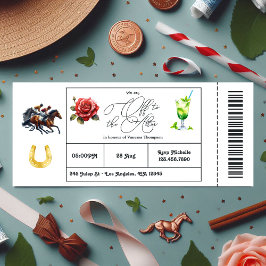 Invitación El Día del Derby "Fuera al Altar", boleto de ducha