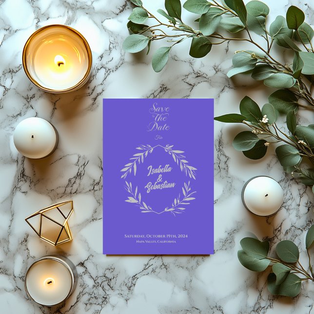 Invitación El diamante azul pizarra y plateado salva al Boda  (Subido por el creador)