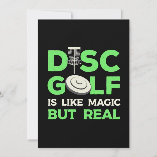 Invitación El Disc Golf Es Como La Magia Pero Real (Anverso)