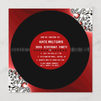 El disco de vinilo retro l fiesta de cumpleaños