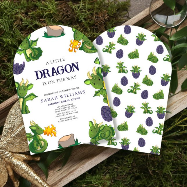 Invitación El Dragón Cuto Está En Camino De La Ducha Neutral  (Subido por el creador)