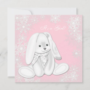 Invitación El dulce invierno con copos de nieve en el país de