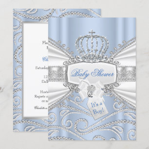 Invitación El dulce principito Diamond Boy Baby Shower
