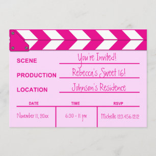 Invitación El dulce rosado y blanco 16 de la tablilla de la
