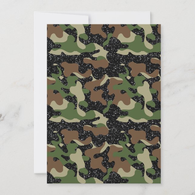Invitación El ejército Woodland Camo Camouflage de Estados Un (Anverso)