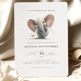 Invitación El Elefante Baby Shower un poco de cacahuete en ca