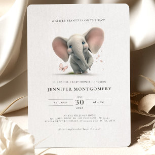 Invitación El Elefante Baby Shower un poco de cacahuete en ca