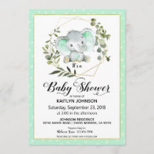 El elefante moderno Baby Shower