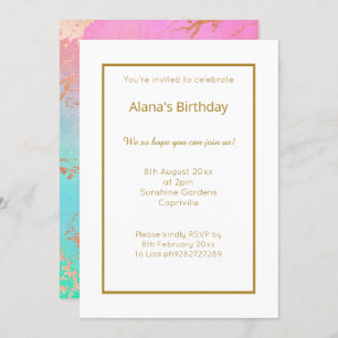 INVITACIÓN EL ELEGANTE ORO BLANCO MODERNO SE ENCUENTRA SENCIL