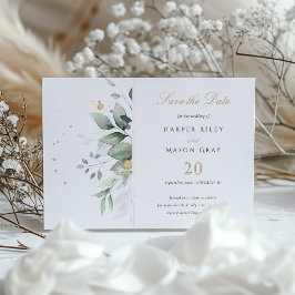 Invitación El elegante oro de la vegetación engaña la boda Sa