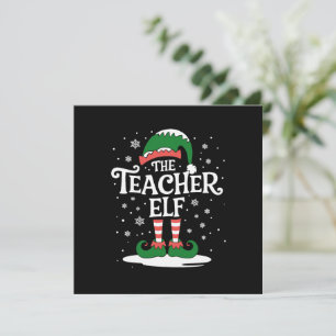Invitación El Elfo Maestro Navidad Familia Grupo Emparejamien