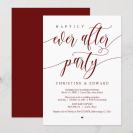Invitación El Elopement, Feliz Nunca Después Del Fiesta, El V