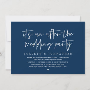 Invitación El Elopement moderno, después de la fiesta de la b