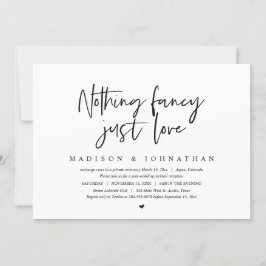 Invitación El Elopement Moderno, Nada Fancy, Solo Amar