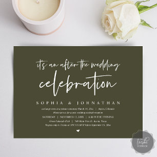 Invitación El Elopement moderno tras la celebración del boda