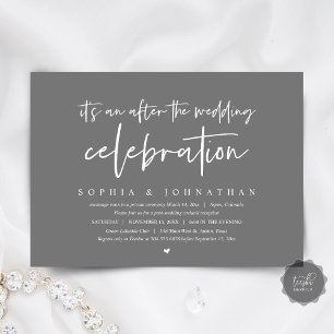 Invitación El Elopement moderno tras la celebración del boda