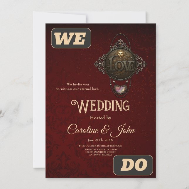 Invitación El emblema del amor. (Anverso)