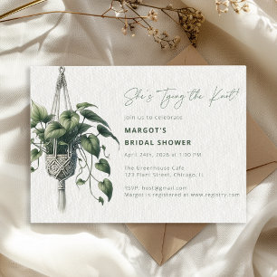 Invitación El empate botánico de la Moda Boho la ducha de nov