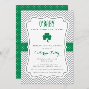 Invitación El encanto de O'Baby Shamrock Baby Shower