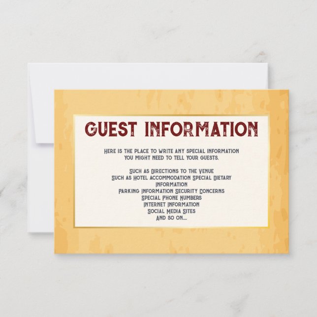Invitación El encanto rústico del Boda occidental 🤠 el país (Anverso)