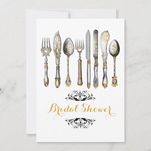 Invitación El entorno de un lugar de té de alta cosecha (Anverso)