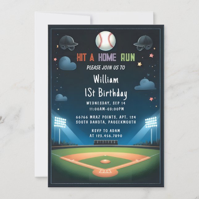 Invitación El equipo de béisbol Ball Wood Game Team (Anverso)