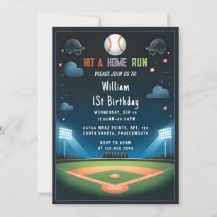 Invitación El equipo de béisbol Ball Wood Game Team