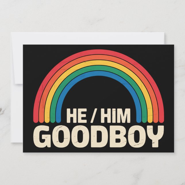 Invitación Él es buen chico Arcoiris aliado del orgullo gay L (Anverso)
