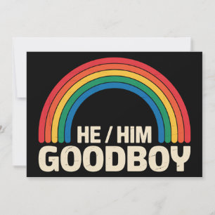 Invitación Él es buen chico Arcoiris aliado del orgullo gay L