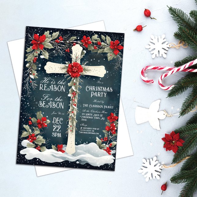 Invitación Él es la razón para los Navidades de temporada (Subido por el creador)