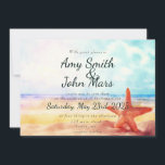 Invitación El Escenario Acuático De La Playa Con Starfish<br><div class="desc">Una hermosa acuarela invitan.</div>