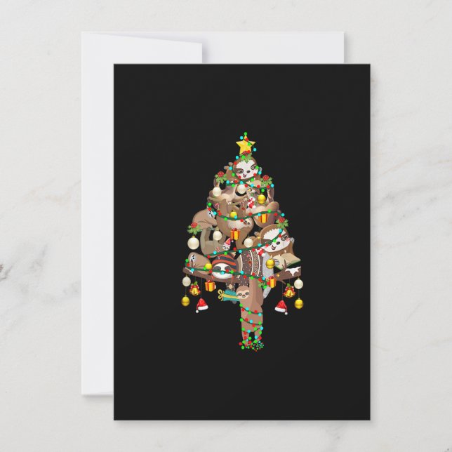 Invitación El eslovaco árbol de navidad ilumina Xmas Lover Me (Anverso)