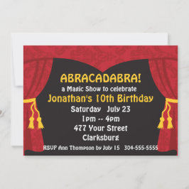 Invitación El espectáculo mágico