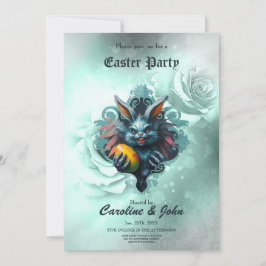 Invitación El espeluznante conejo de Pascua,