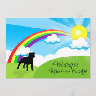 Invitación El esperar en el puente Pitbulls del arco iris