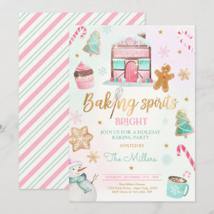 Invitación El espíritu del pan brilla los Navidades del feria