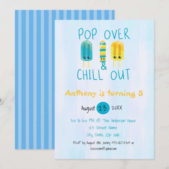 Invitación El estallido encima y enfría hacia fuera la (Anverso / Reverso)