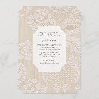 Invitación El estampado de flores francés del papel pintado