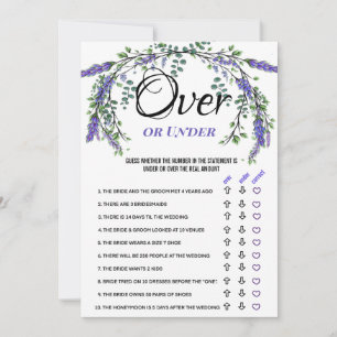 Invitación El eucalipto de Lavender bajo el juego de la ducha