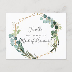 Invitación El eucalipto ruso sea mi doncella de honor
