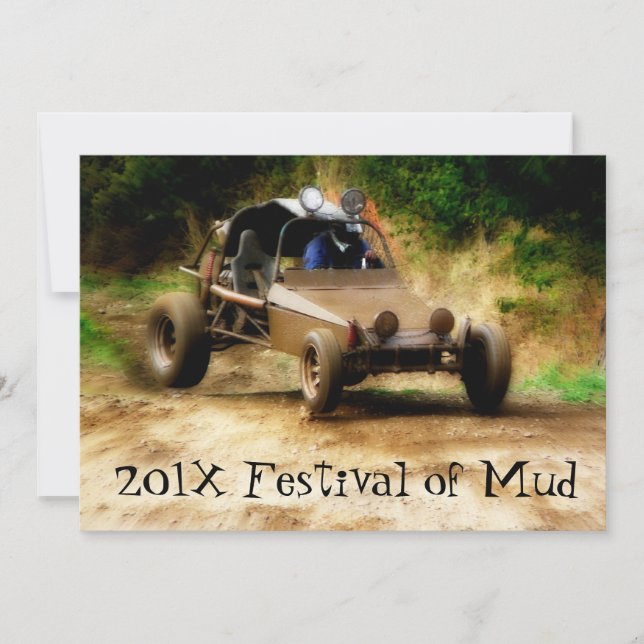 Invitación El evento de Muddy Mudfest Dunebuggy 4x4ing (Anverso)