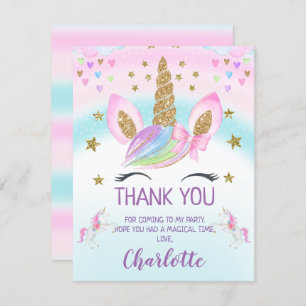 Invitación El falso cumpleaños del arco iris del unicornio