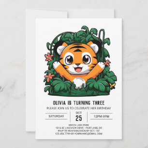 Invitación El fascinante encanto del cumpleaños digital del t