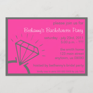 Invitación El fiesta de Bachelorette invita (el rosa del