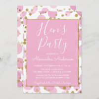 El Fiesta de Confetti Hen, rosa y Relieve metaliza